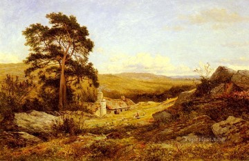 A Welsh Sheep Fram landscape Benjamin Williams Leader Oil Paintings